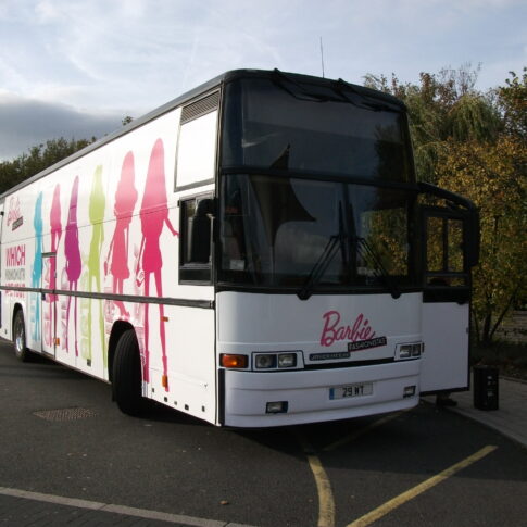 A branded vehicle promotional roadshow