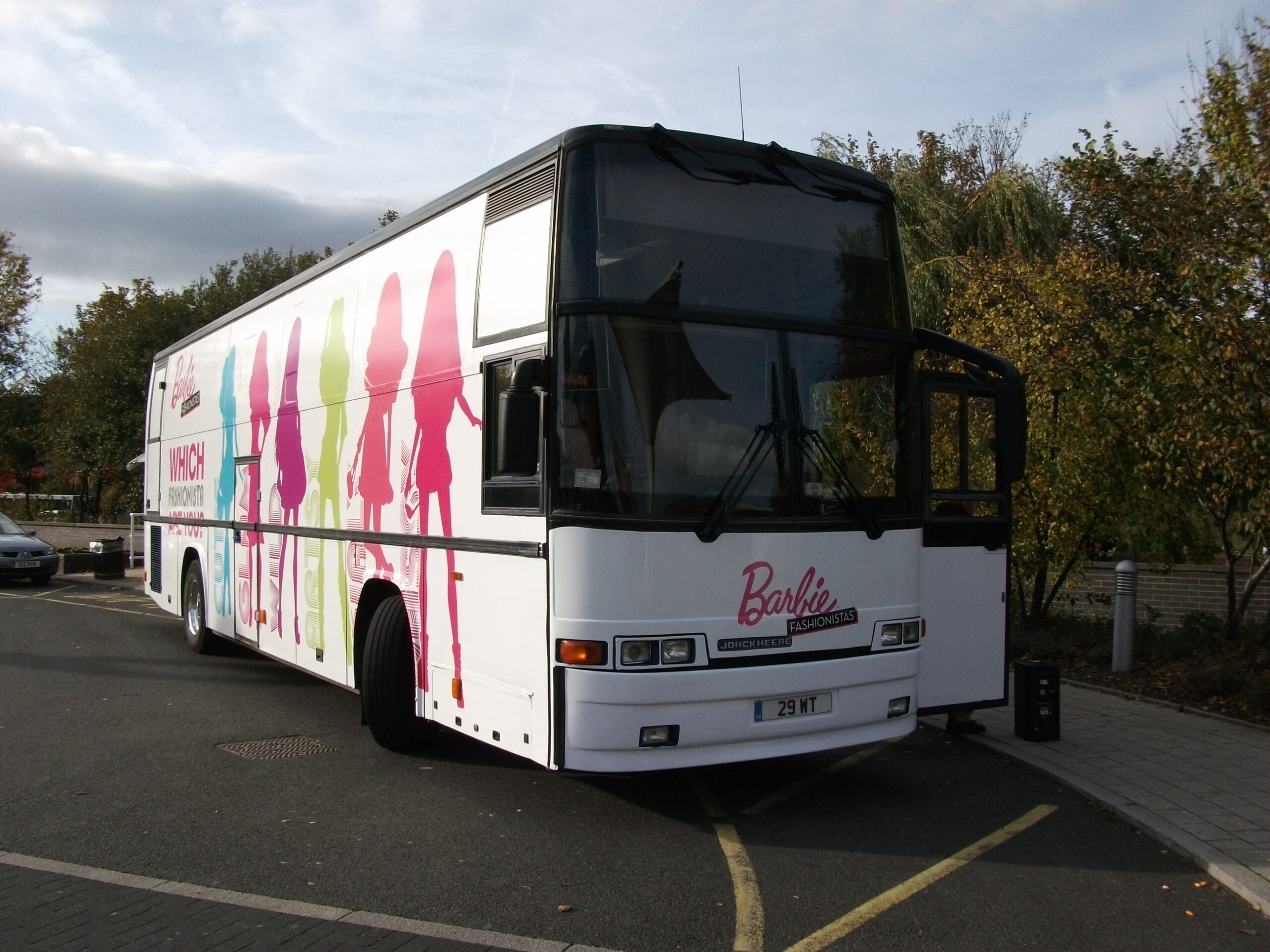 A branded vehicle promotional roadshow
