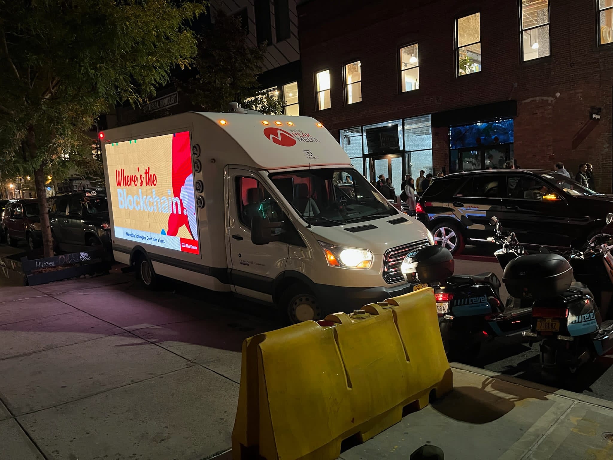 Digital Advertising Van driving around New York & Miami